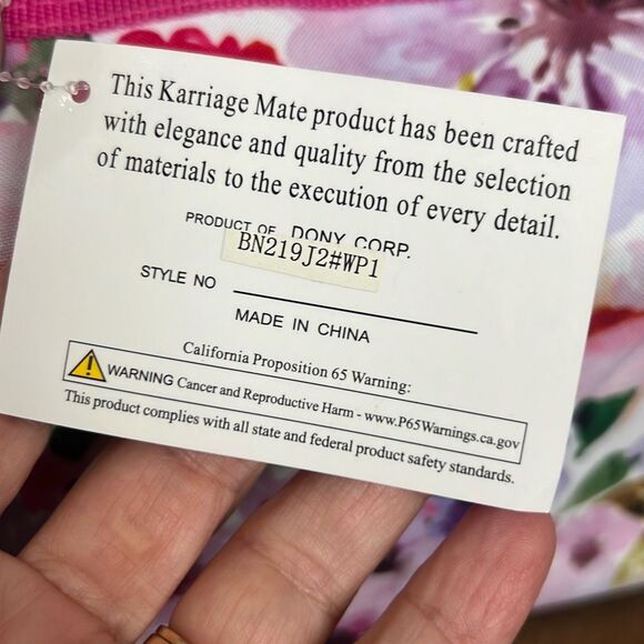 NWT Karriage-Mate Women's Floral Night Weekender Bag Pink OS - Picture 3 of 10